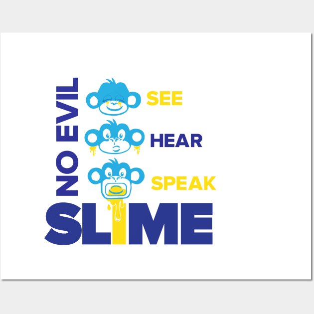 Slime St. 3 Wise Monkeys Wall Art by SlimeSt_Merch